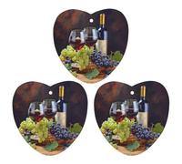 Paquete de 3 ambientadores colgantes de incienso para coche, hojas perfumadas para decoración interior de coche, hogar, auto, arte, vino tinto y uvas