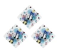Paquete de 3 ambientadores colgantes de incienso para coche, hojas perfumadas para decoración interior de coche, hogar, auto, nota musical de lunares