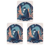 Paquete de 3 ambientadores colgantes de incienso para coche, hojas perfumadas para decoración interior de coche, hogar, automóvil, persona orando