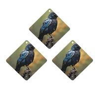Paquete de 3 ambientadores colgantes de incienso para coche, hojas perfumadas para decoración interior de coche, hogar, coche, pájaro, en días lluviosos