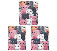 Paquete de 3 ambientadores colgantes de incienso para coche, hojas perfumadas para decoración interior de coche, hogar, gatitos lindos