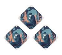 Paquete de 3 ambientadores colgantes de incienso para coche, hojas perfumadas para decoración interior de coche, hogar, automóvil, persona orando