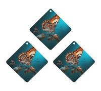 Paquete de 3 ambientadores colgantes de incienso para coche, hojas perfumadas para decoración interior de coche, hogar, automóvil, mariposa de luz azul