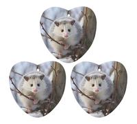 Paquete de 3 ambientadores colgantes de incienso para coche, hojas perfumadas para decoración interior de coche, hogar, zarigüeya en nieve