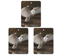 Paquete de 3 ambientadores colgantes de incienso para coche, hojas perfumadas para decoración interior de coche, hogar, garceta extiende sus alas