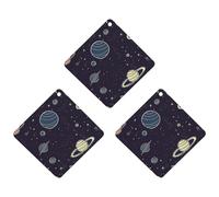 Paquete de 3 ambientadores colgantes de incienso para coche, hojas perfumadas para decoración interior de coche, hogar, automóvil, patrón de estrella espacial