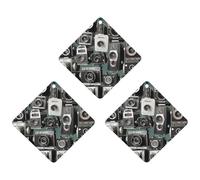 Paquete de 3 ambientadores colgantes de incienso para coche, hojas perfumadas para decoración interior de coche, hogar, colección de cámaras retro
