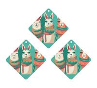 Paquete de 3 ambientadores colgantes de incienso para coche, hojas perfumadas para decoración interior de coche, hogar, tres bonitas alpacas