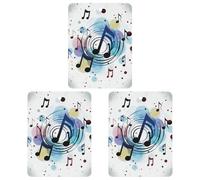 Paquete de 3 ambientadores colgantes de incienso para coche, hojas perfumadas para decoración interior de coche, hogar, auto, nota musical de lunares