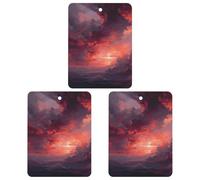 Paquete de 3 ambientadores colgantes de incienso para coche, hojas perfumadas para decoración interior de coche, hogar, paisaje encantador