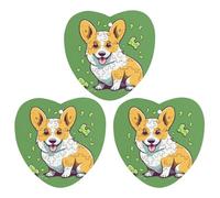 Paquete de 3 ambientadores colgantes de incienso para coche, hojas perfumadas para decoración interior de coche, hogar, rompecabezas Corgi