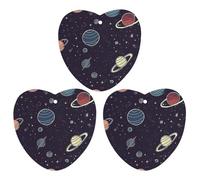 Paquete de 3 ambientadores colgantes de incienso para coche, hojas perfumadas para decoración interior de coche, hogar, automóvil, patrón de estrella espacial