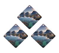 Paquete de 3 ambientadores colgantes de incienso para coche, hojas perfumadas para decoración interior de coche, hogar, Islas Noruegas