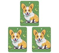Paquete de 3 ambientadores colgantes de incienso para coche, hojas perfumadas para decoración interior de coche, hogar, rompecabezas Corgi