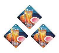 Paquete de 3 ambientadores colgantes de incienso para coche, hojas perfumadas para decoración interior de coche, hogar, jugo de coco