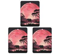 Paquete de 3 ambientadores colgantes de incienso para coche, hojas perfumadas para decoración interior de coche, hogar, automóvil, elefante, luna