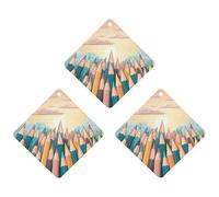 Paquete de 3 ambientadores colgantes de incienso para coche, hojas perfumadas para decoración interior de coche, hogar, nubes