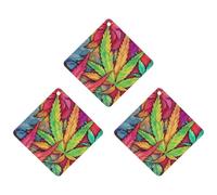 Paquete de 3 ambientadores colgantes de incienso para coche, hojas perfumadas para decoración interior de coche, hogar, automóvil, decoración de interiores, arte de hojas multicolor