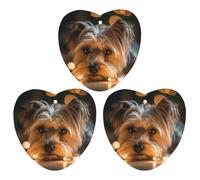 Paquete de 3 ambientadores colgantes de incienso para coche, hojas perfumadas para decoración interior de coche, hogar, automóvil, un Yorkshire Terrier