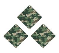 Paquete de 3 ambientadores colgantes de incienso para coche, hojas perfumadas para decoración interior de coche, hogar, automóvil, color verde camuflaje