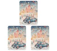 Paquete de 3 ambientadores colgantes de incienso para coche, hojas perfumadas para decoración interior de coche, hogar, automóviles en ciudad pequeña