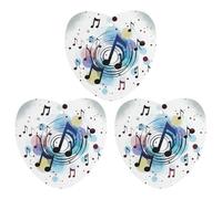 Paquete de 3 ambientadores colgantes de incienso para coche, hojas perfumadas para decoración interior de coche, hogar, auto, nota musical de lunares