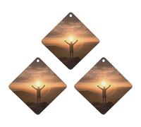 Paquete de 3 ambientadores colgantes de incienso para coche, hojas perfumadas para decoración interior de coche, hogar, auto, hombre, levanta los brazos