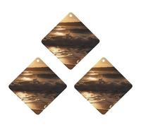 Paquete de 3 ambientadores colgantes de incienso para coche, hojas perfumadas para decoración interior de coche, hogar, automóvil, las olas se mueven