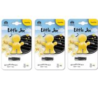 Paquete de 3 ambientadores para coche Little Joe para montaje en cualquier rejilla de ventilación +/-45 días de frescura en el coche (vainilla/amarillo)