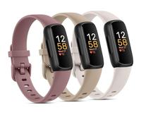 Paquete de 3 bandas de silicona compatibles con Fitbit Inspire 3 bandas para mujeres y hombres, correas deportivas de repuesto ajustables para Fitbit Inspire 3 Fitness Tracker (Starlight/té con