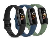 Paquete de 3 bandas de silicona compatibles con Fitbit Inspire 3 bandas para mujeres y hombres, correas deportivas de repuesto ajustables para Fitbit Inspire 3 Fitness Tracker (negro/azul abismo/verde