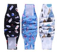 Paquete de 3 bandas lavables para el vientre para perros machos, reutilizables y ajustables, pañales súper absorbentes para incontinencia, marcado, entrenamiento y viajes, a prueba de fugas