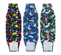 Paquete de 3 bandas reutilizables para el vientre para perros machos, lavables y ajustables, para incontinencia, marcado, entrenamiento, súper absorbentes (oscuro, L, cuenta, 1)