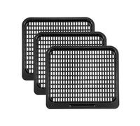 Paquete de 3 bandejas de cocina para el hogar, rejilla de malla extraíble, acero al carbono, color negro, resistente al desgaste, accesorios para horno de aire