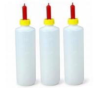 Paquete de 3 biberones para Cabras, biberón de Cordero de 400 ml/13, 5 oz para Alimentar con tetina, Marcas de medición claras para Cabritos, corderos, lechones, Cachorros, biberones para Cabras para