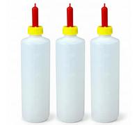 Paquete de 3 biberones para Cabras, biberones para Cordero de 400 ml/13, 5 oz para alimentación con tetina, Marcas de medición claras para Cabritos, corderos, lechones, Cachorros de Cabra