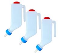 Paquete de 3 biberones para Cabras para Alimentar Cabritos, biberón para Cordero de 500 ml con tetina Suave y báscula Transparente, comedero de Leche Manos Libres para corderos, Cerdos y pequeños