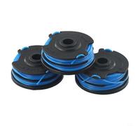 Paquete de 3 bobinas de rosca de repuesto para Wolf GT840 GT850 GT-F10 2013+, línea de 0,6 mm, 2 x 5 m, cabezal de recortadora de alambre doble, piezas de jardín de 64-65,5 mm de diámetro