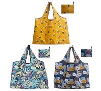 Paquete De 3 Bolsas De Compras Creativas, Bolsas De Compras Plegables, Bolsas De Compras De Tela Oxford, Bolsas De Compras Portátiles, Bolsas De Compras De Gran Capacidad