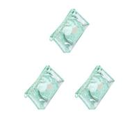 Paquete de 3 bolsas de cosméticos portátiles de PVC para organización de baño, maquillaje, hogar, organizador de contenedores, color azul, Juego de 3 (verde), as description, como se muestra en la