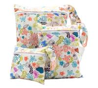 Paquete de 3 bolsas impermeables para bebés, bolsa de pañales reutilizable con cremallera para viajes, natación, playa, camping y gimnasio, organizador de varios tamaños para pañales, trajes de baño y