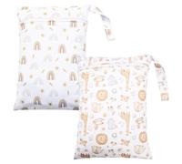 Paquete de 3 bolsas impermeables para bebés, bolsa de pañales reutilizable con cremallera para viajes, natación, playa, camping y gimnasio, organizador de varios tamaños para pañales, trajes de baño y