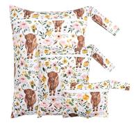 Paquete de 3 bolsas impermeables para bebés, bolsa de pañales reutilizable con cremallera para viajes, natación, playa, camping y gimnasio, organizador de varios tamaños para pañales, trajes de baño y