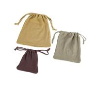 Paquete de 3 bolsas organizadoras de algodón suave con cordón, bolsa de almacenamiento de tela para almacenamiento esencial del bebé y accesorios de viaje, organizador de cordón para artículos de bebé