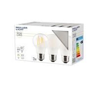 Paquete de 3 bombillas LED Müller-Licht E27 7W 827 mate EC:EPREL:899951