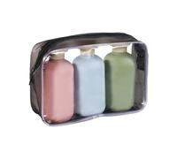 Paquete de 3 botellas rellenables tamaño viaje 100/2/300 protección contra fugas para champú loción crema lavado corporal