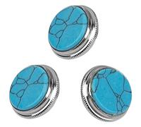 Paquete de 3 botones de dedo de válvula de trompeta Yootones botones de llave de trompeta tapas de repuesto botones de reparación de trompeta accesorios para instrumentos musicales (azul)