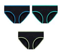 Paquete de 3 Bragas Menstruales Absorbentes de Algodón para El Período Bragas Transpirables a Prueba de Fugas para Flujo Abundante Bragas Posparto Cómodas Paquete de 3 Azul/Verde Claro/Verde L