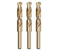 Paquete de 3 brocas helicoidales de masa frita de 16 mm hechas de acero de alta velocidad para taladrar para metal, madera y plástico con resistencia al calor y limpieza eficiente de virutas