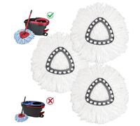 Paquete de 3 cabezales de repuesto para fregona O-Ceda de repuesto EasyWrin Spin Mop Cabezales, recambios de fregona giratoria de microfibra, repuesto de cabezal de fregona de fácil limpieza, color